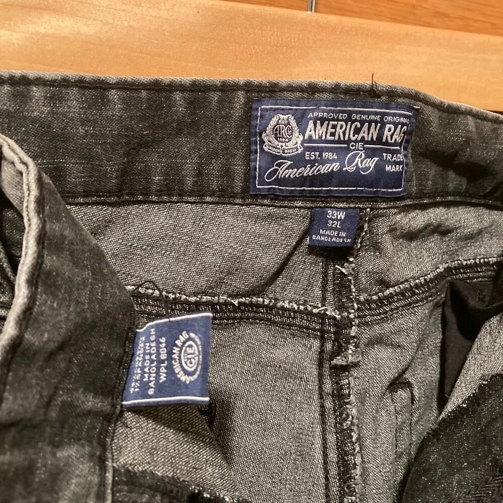 MENS AMERICAN RAG JEANS SIZE 33w x 32L Pre-Owned - Picture 5 of 7